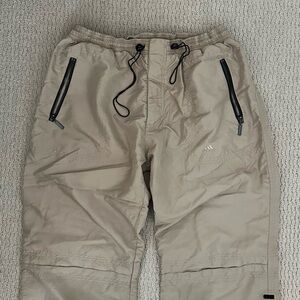 Vintage Adidas Track Cargo Tactical Parachute Pants in Beige/Taupe